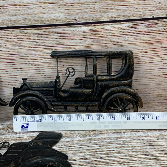 Vintage Style Tin Metal Car Set of 3 Antique Ford Model T Decor - Picture 2 of 4